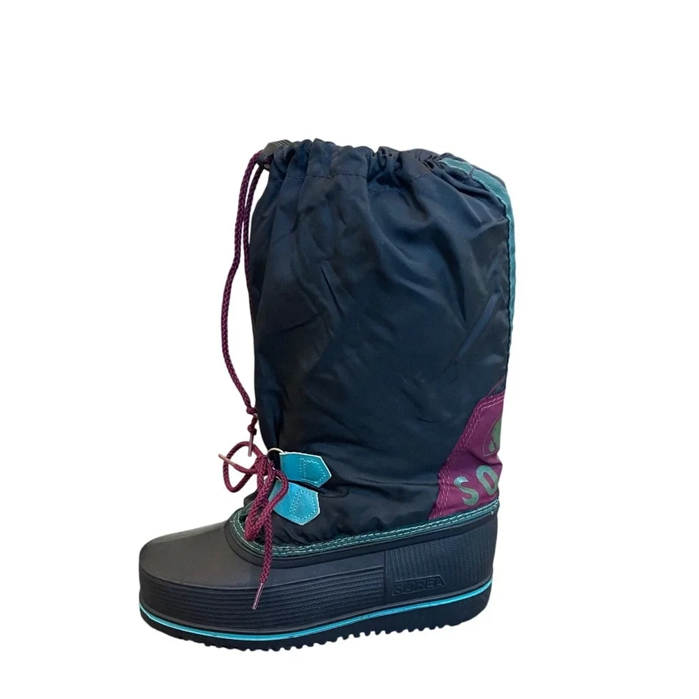 Sorel 1964 Pac Nylon Winter Boots Womens Size 6 Waterproof Snow Insulated Rubber